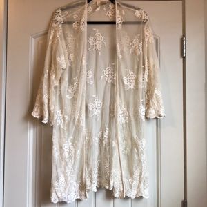 Lace kimono
